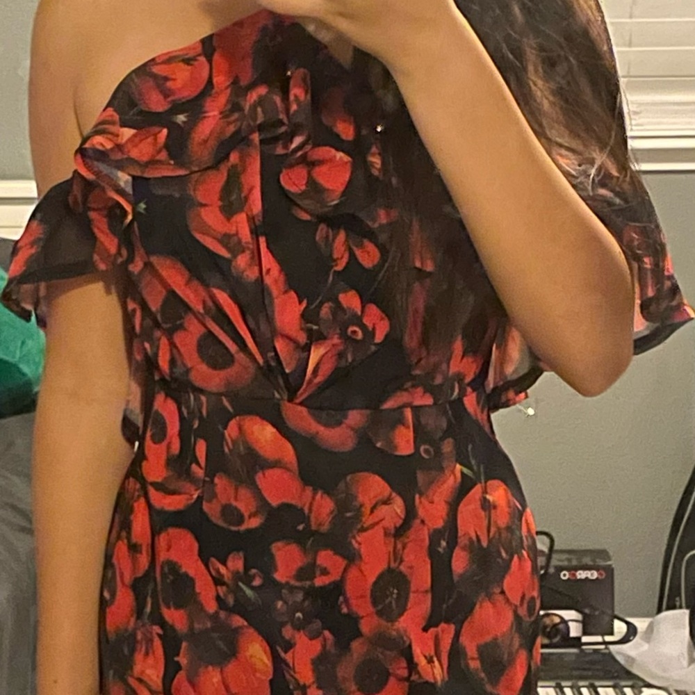 Red and Black Dress